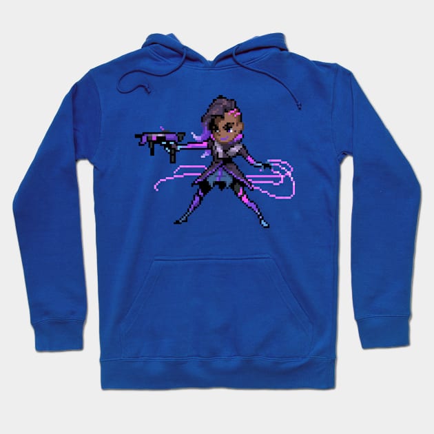 Overwatch - 16-Bit Sombra T-Shirt Hoodie by wyckedguitarist